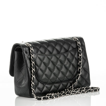 Chanel Caviar Quilted Jumbo Double Flap Black 3 of 8
