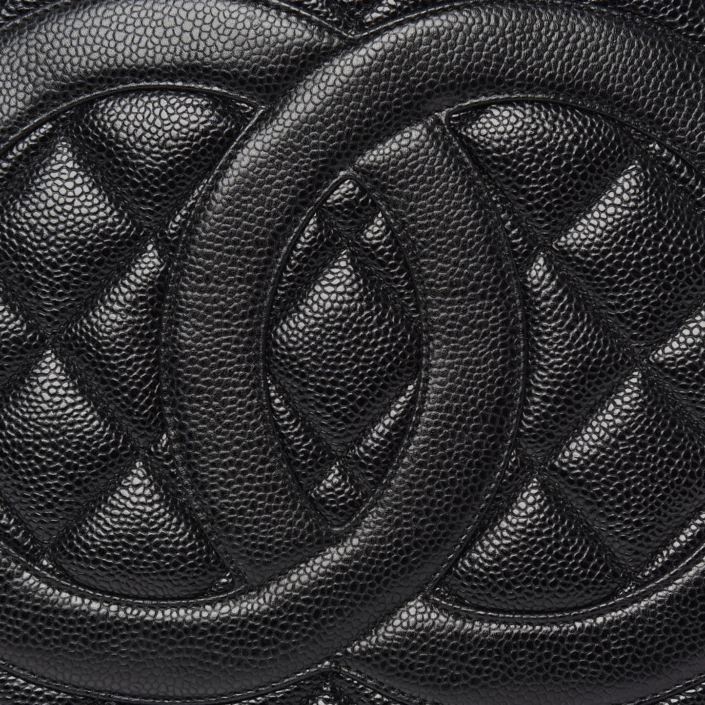 Caviar Quilted Medallion Tote Black