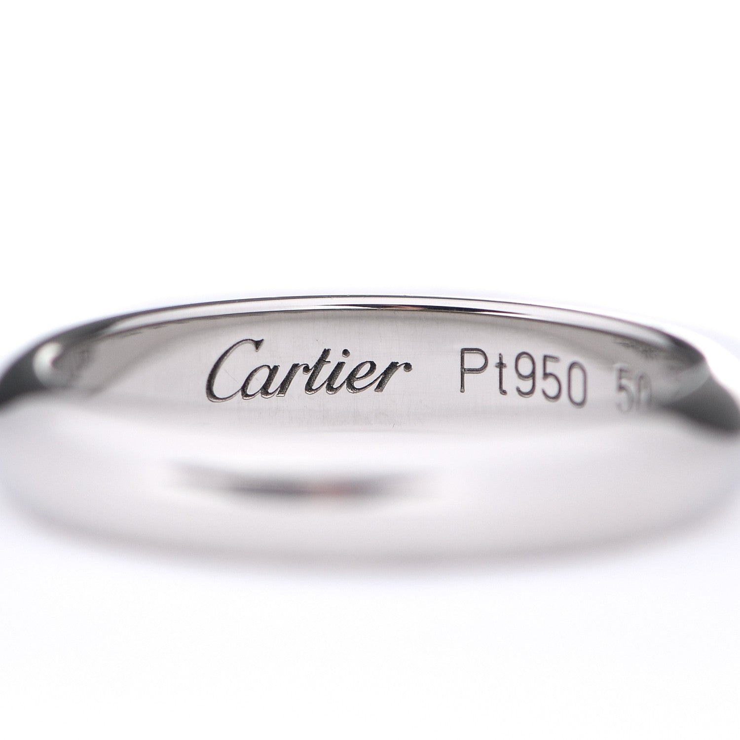 Cartier Platinum 4mm 1895 Wedding Band Ring 50 5.25 3 of 6