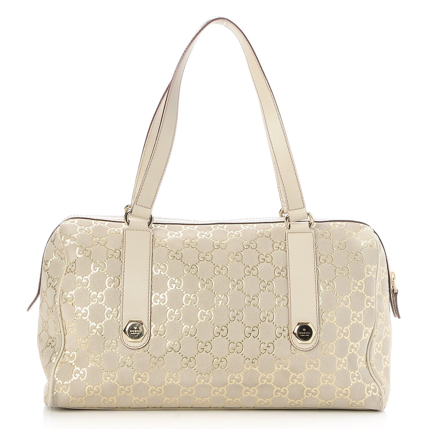Guccissima Suede Charmy Boston Off White