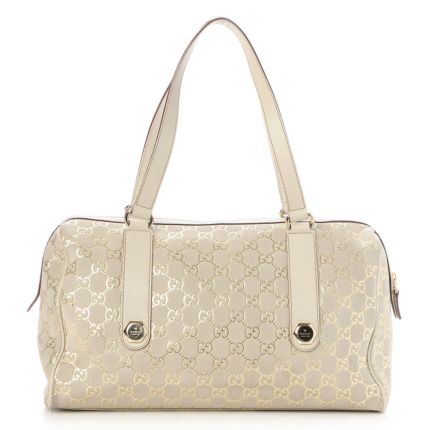 Gucci Guccissima Suede Charmy Boston Off White 1 of 7