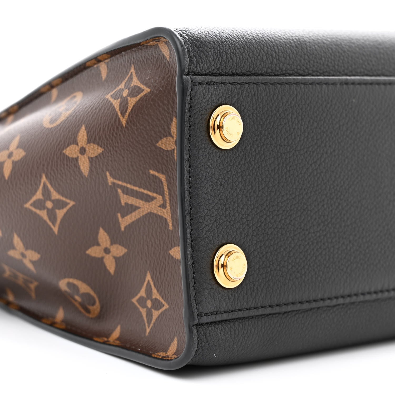 Louis Vuitton Calfskin Monogram On My Side PM Black 8 of 10