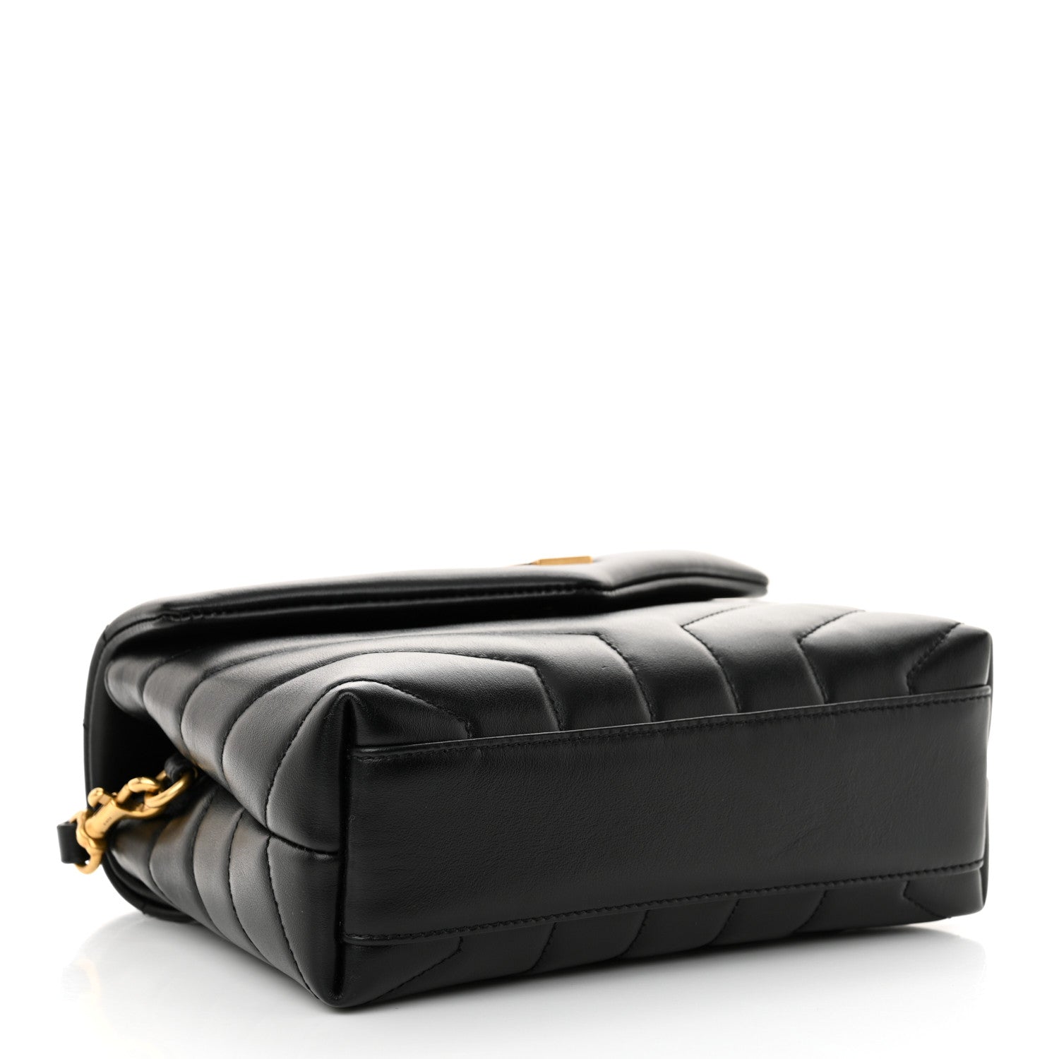 Saint Laurent Calfskin Y Quilted Monogram Toy Loulou Crossbody Bag Black 4 of 11