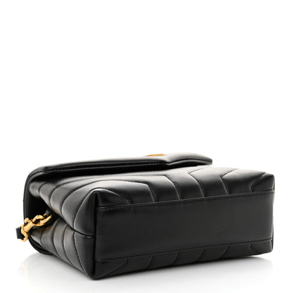 Saint Laurent Calfskin Y Quilted Monogram Toy Loulou Crossbody Bag Black 4 of 11