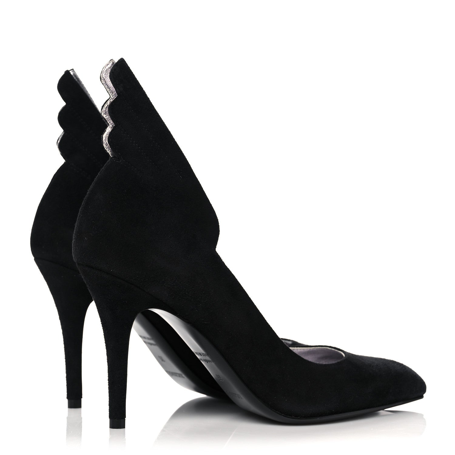Hermes Suede Goatskin Victoire 90 Pumps 35 Black 4 of 13