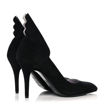 Hermes Suede Goatskin Victoire 90 Pumps 35 Black 4 of 13