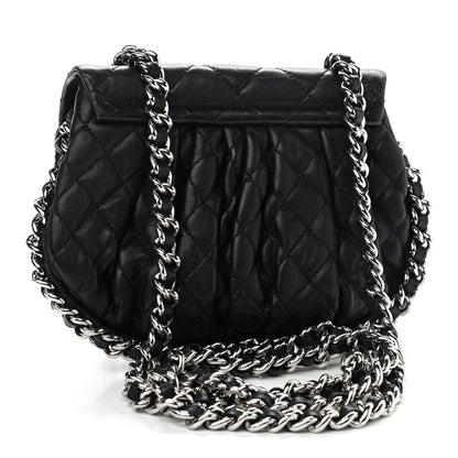 Chanel Washed Lambskin Quilted Mini Chain Around Flap Black 3 of 10