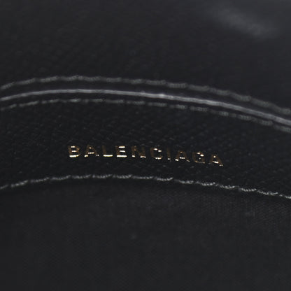 Balenciaga Signature Grained Calfskin XXS Ville Top Handle Bag Black White 5 of 13