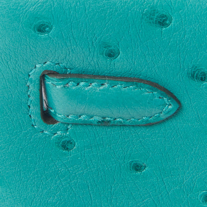 Hermes Ostrich Kelly Sellier 25 Vert Verone 22 of 45