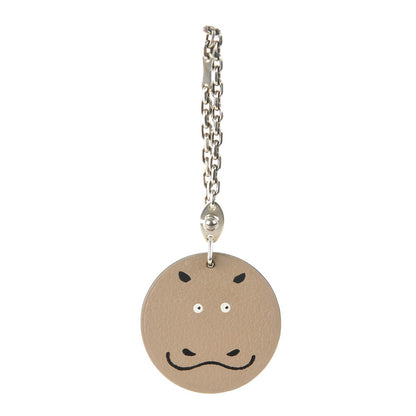 Hermes Togo Hippo Bag Charm Gris Tourterelle 1 of 5