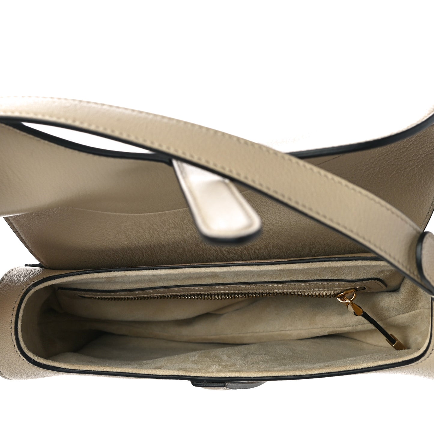 Calfskin Saddle Bag Taupe