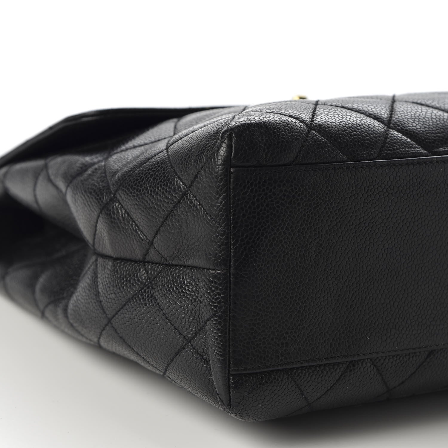 Chanel Caviar Quilted Jumbo Kelly Flap Black 5 of 9
