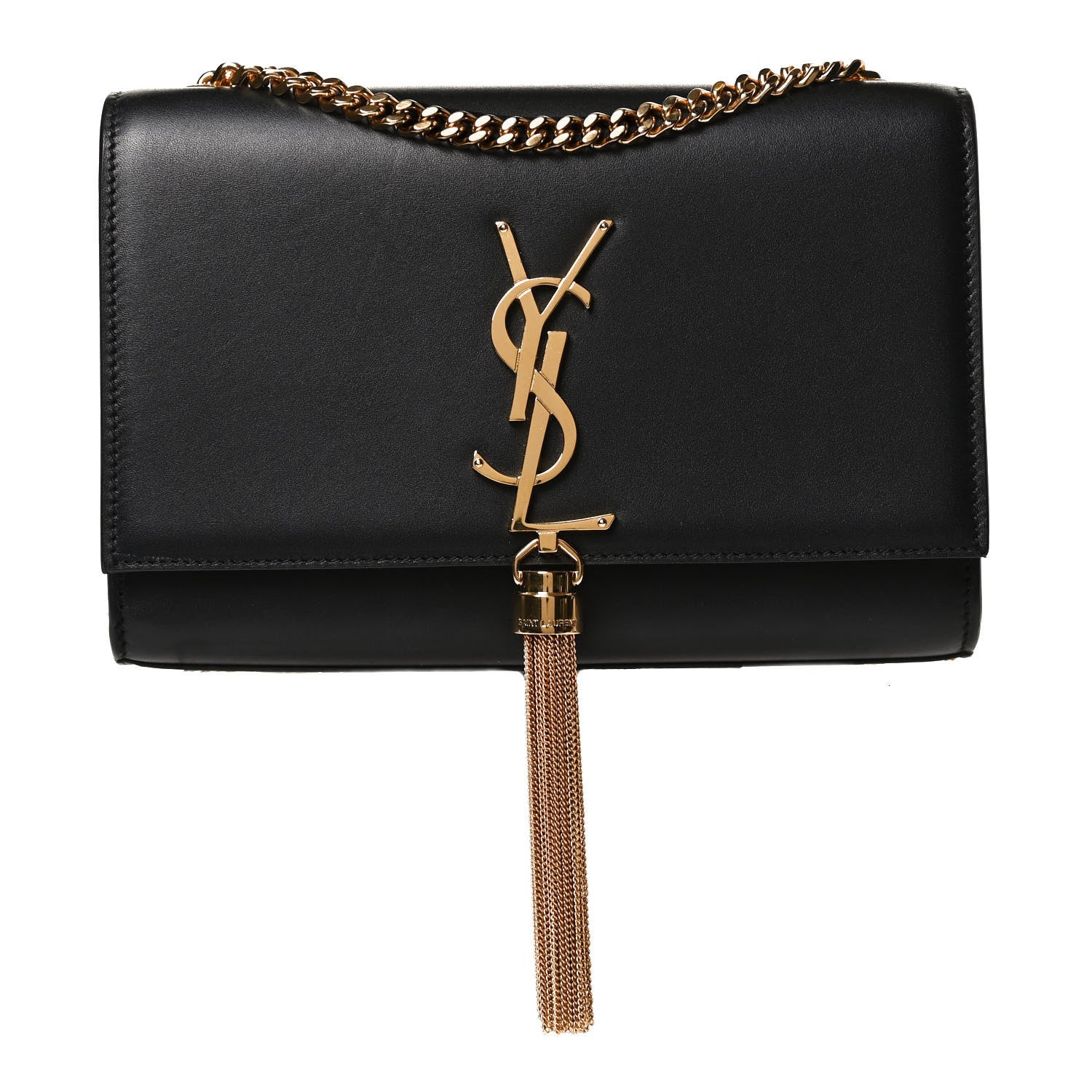 Saint Laurent Calfskin Small Classic Monogram Kate Tassel Satchel Black 1 of 13