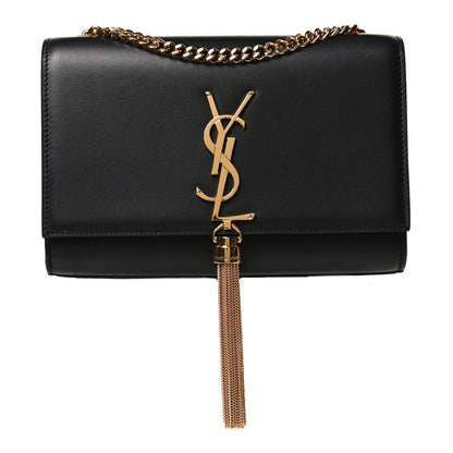 Saint Laurent Calfskin Small Classic Monogram Kate Tassel Satchel Black 1 of 13
