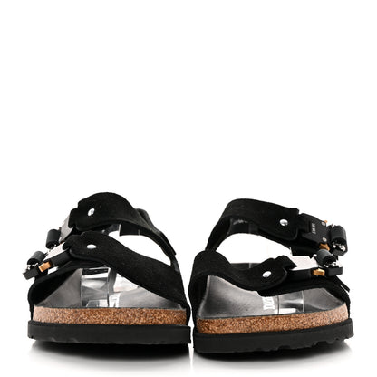 Christian Dior X BIRKENSTOCK Felted Wool Nubuck Calfskin Milano Sandal 41 Black 2 of 11
