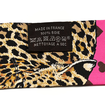 Hermes Silk Jungle Love Love Twilly Rose Vif Bleu Roy 4 of 4