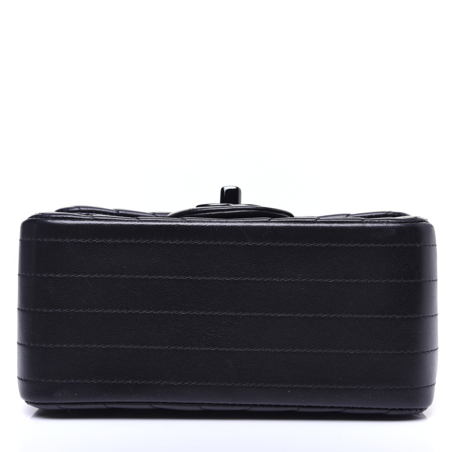 Chanel Lambskin Chevron Quilted Mini Square Flap So Black 10 of 13