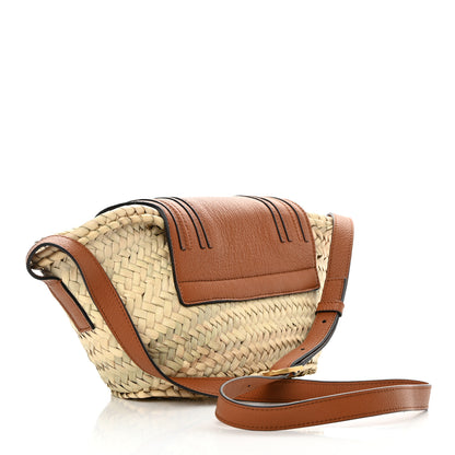 Chloe Raffia Calfskin Marcie Basket Tan 3 of 15