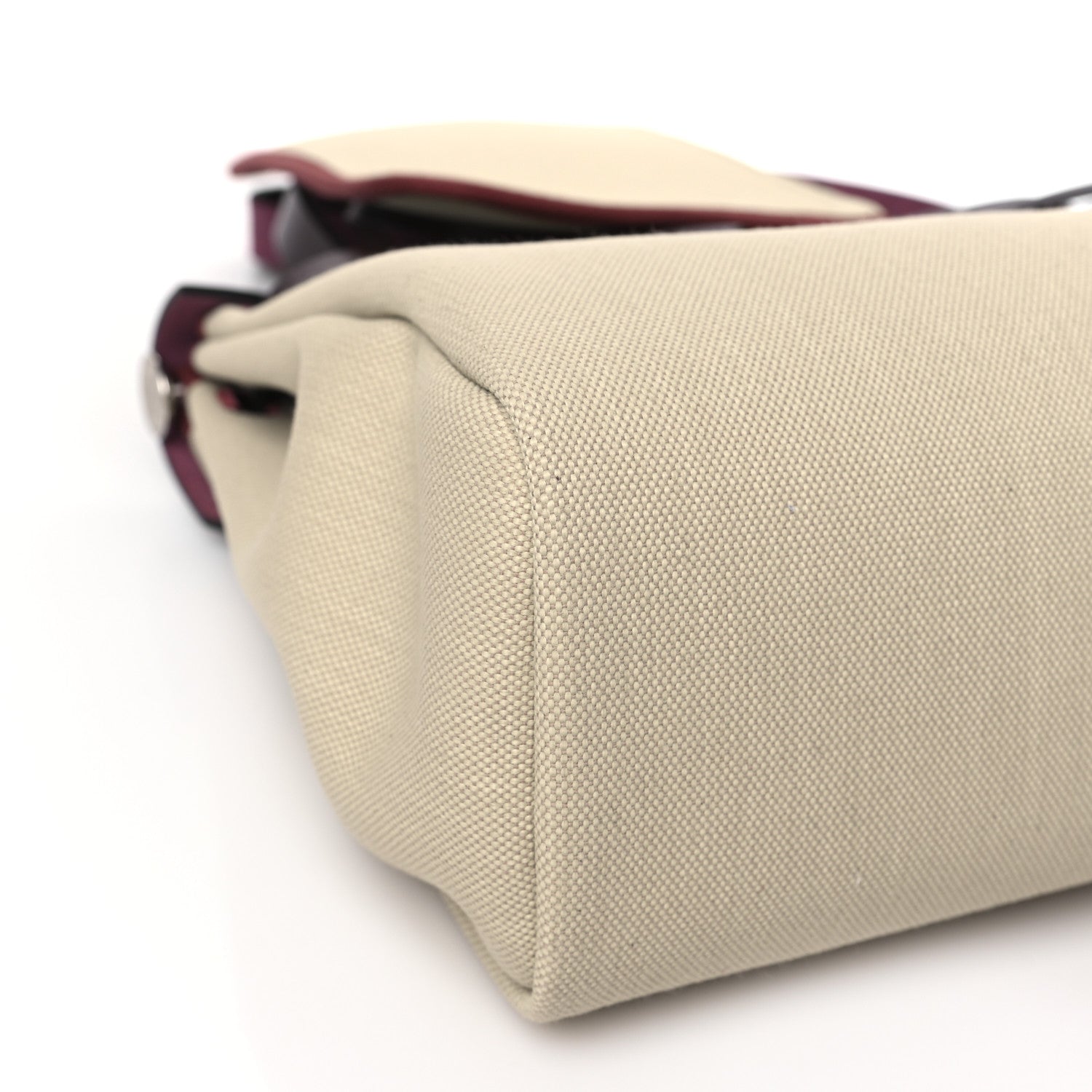 Hermes Military Toile Vache Hunter Herbag Zip Retourne 31 PM Beton Rouge Sellier 8 of 10