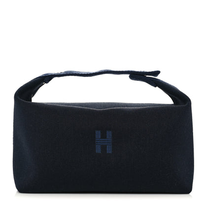 Hermes Canvas Large Bride-A-Brac Pouch Bleu Nuit 1 of 9