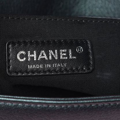 Chanel Iridescent Goatskin Quilted Medium Boy Flap Purple 6 of 9