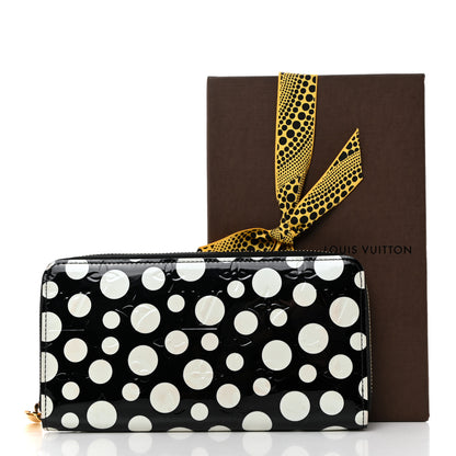 Louis Vuitton Vernis Kusama Infinity Dots Zippy Wallet Black 8 of 8