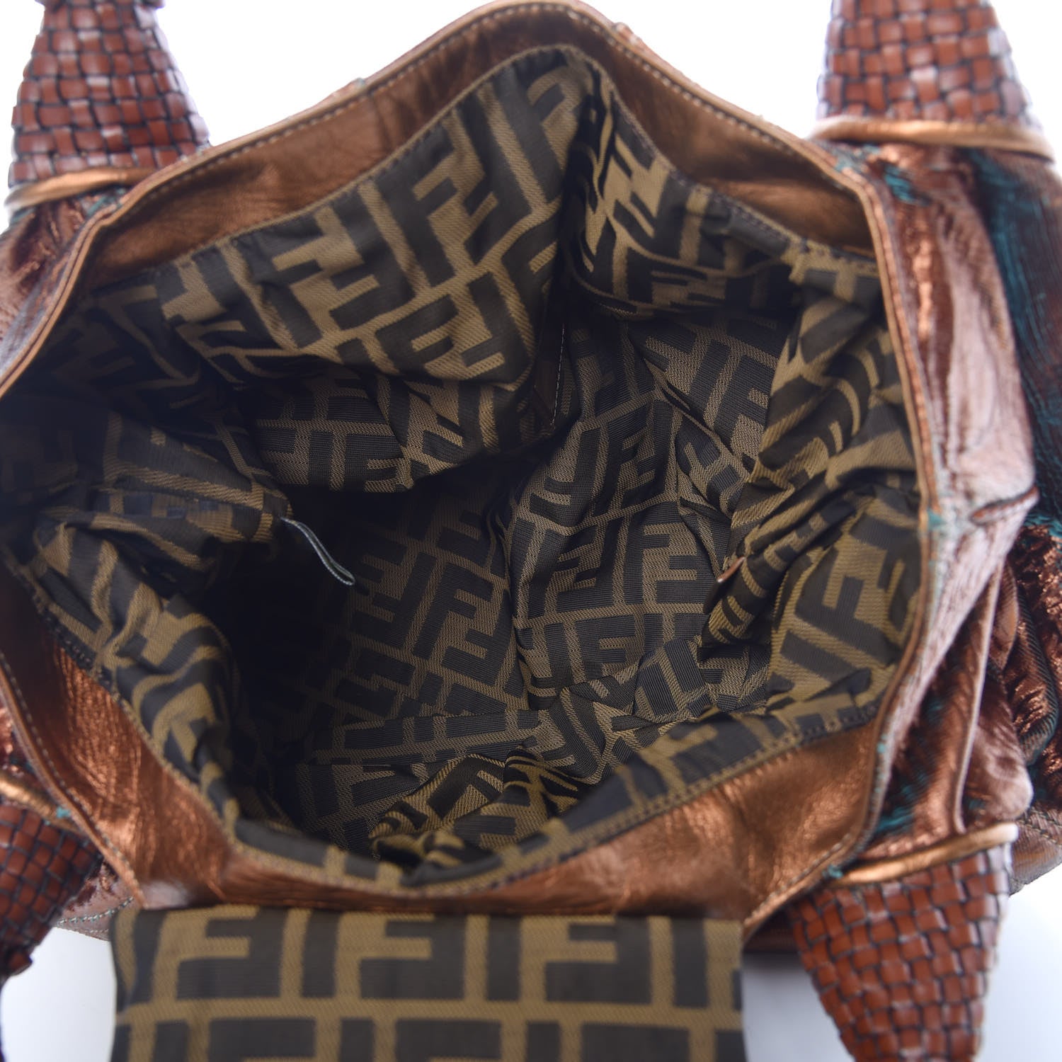 Fendi Nappa Fortuny Hologram Spy Tobacco Oro Ambrato 5 of 9