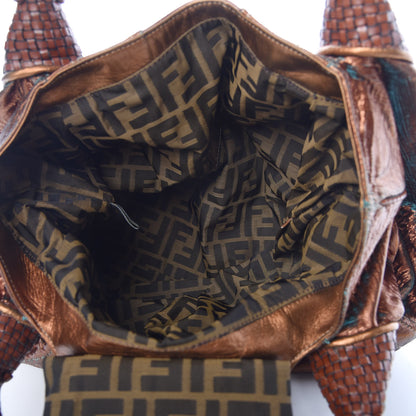 Fendi Nappa Fortuny Hologram Spy Tobacco Oro Ambrato 5 of 9
