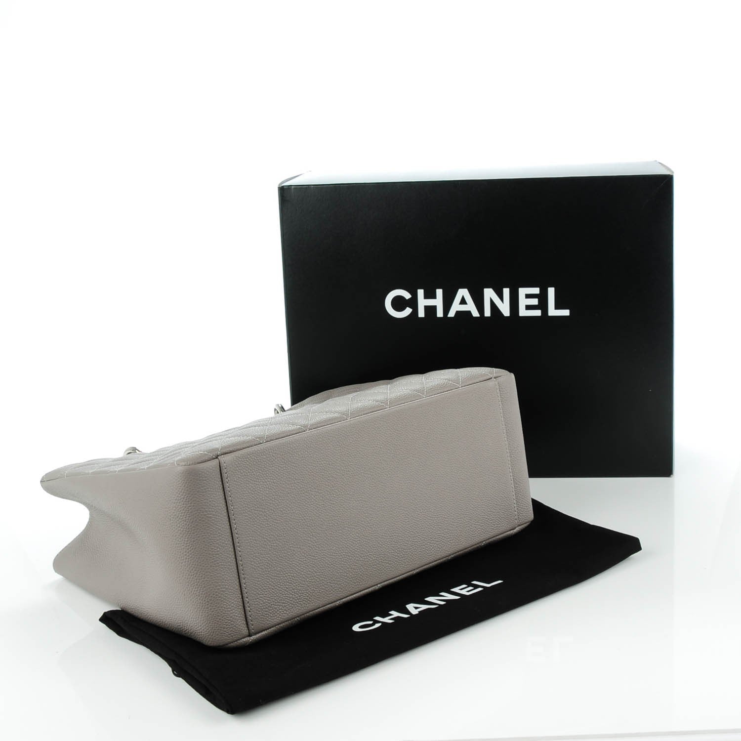 Chanel Caviar Quilted Grand Shopping Tote GST Grey 4 of 7