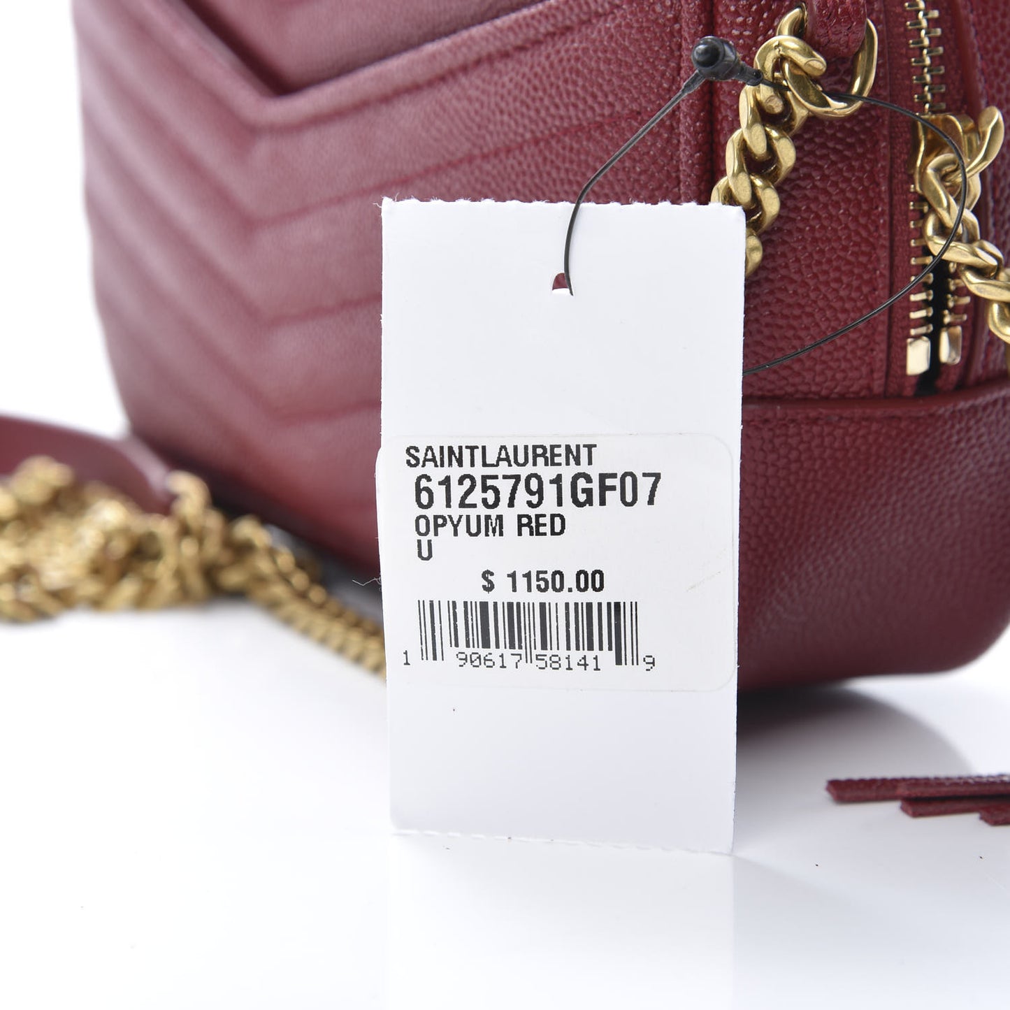 Grain De Poudre Matelasse Monogram Mini Lou Camera Bag Opyum Red