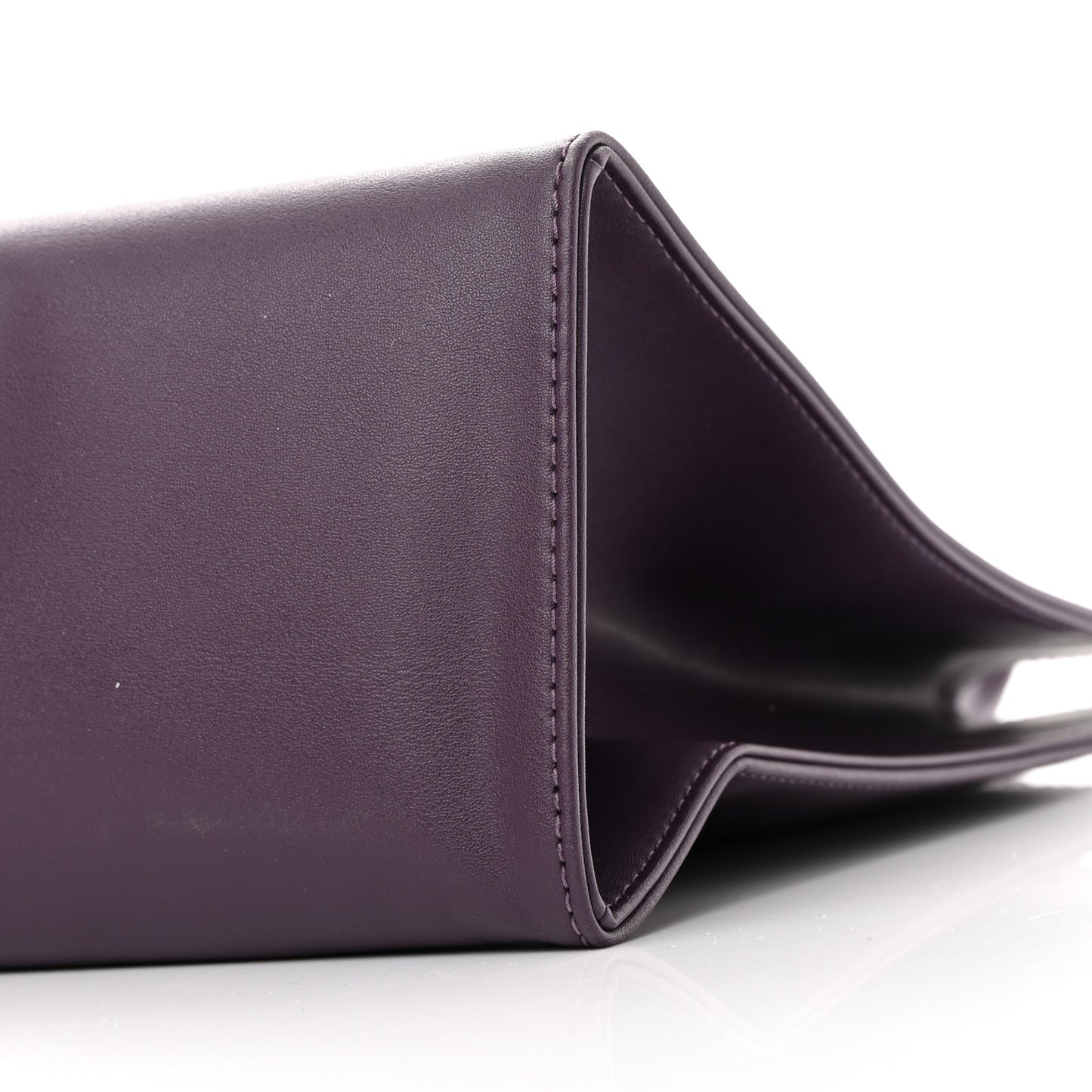 Vegan Leather Medium Shopping Bag Eggplant