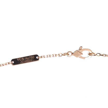 Van Cleef & Arpels 18K Rose Gold Mother of Pearl Magic Alhambra Pendant Necklace 4 of 7