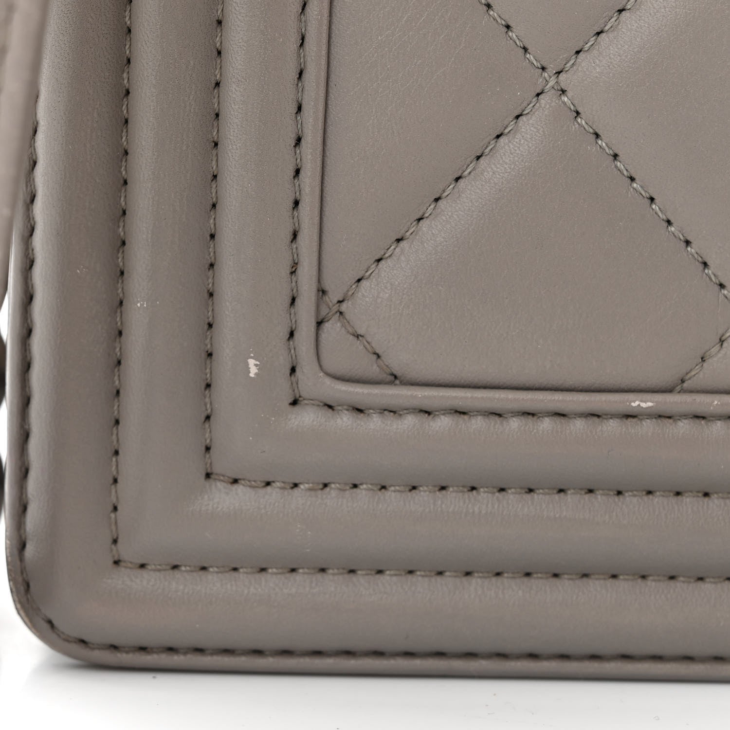 Chanel Lambskin Quilted Large Boy Flap Grey 13 of 13