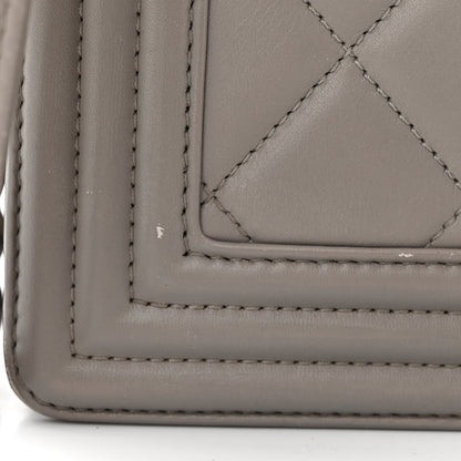 Chanel Lambskin Quilted Large Boy Flap Grey 13 of 13