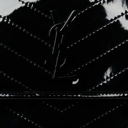 Saint Laurent Patent Matelasse Monogram Medium Niki Chain Satchel Black 8 of 10