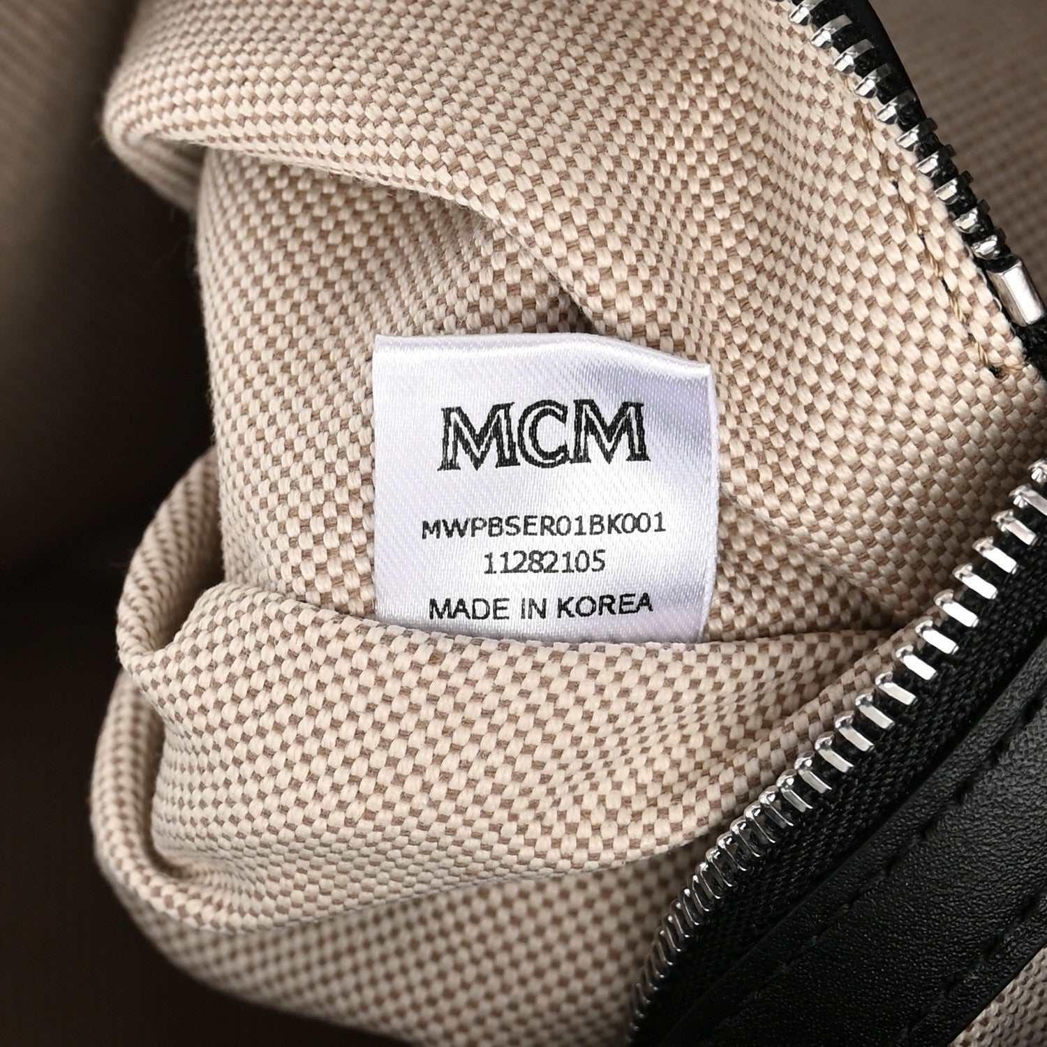 MCM Visetos Medium Delmy Shopper Tote Black 7 of 15