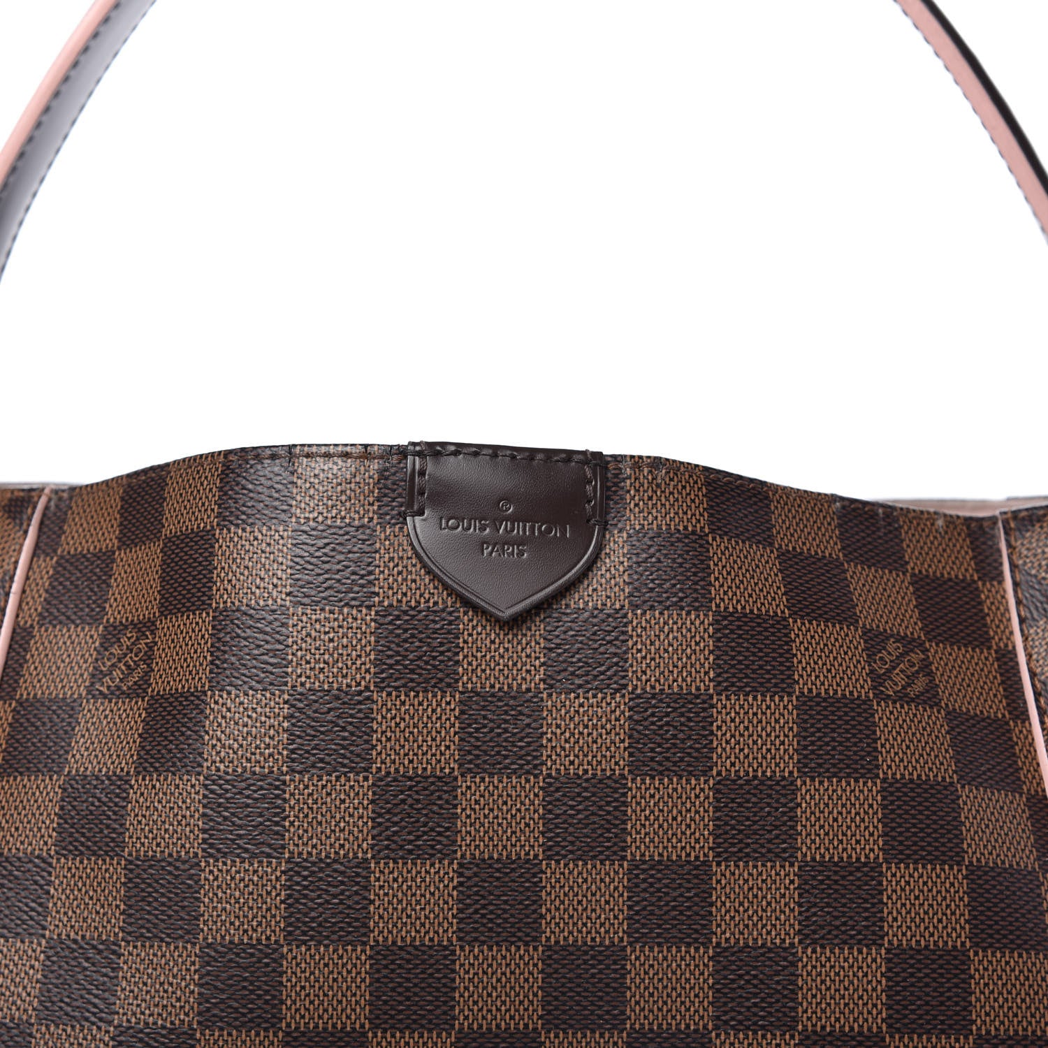 Louis Vuitton Damier Ebene Caissa Hobo Rose Ballerine 10 of 18