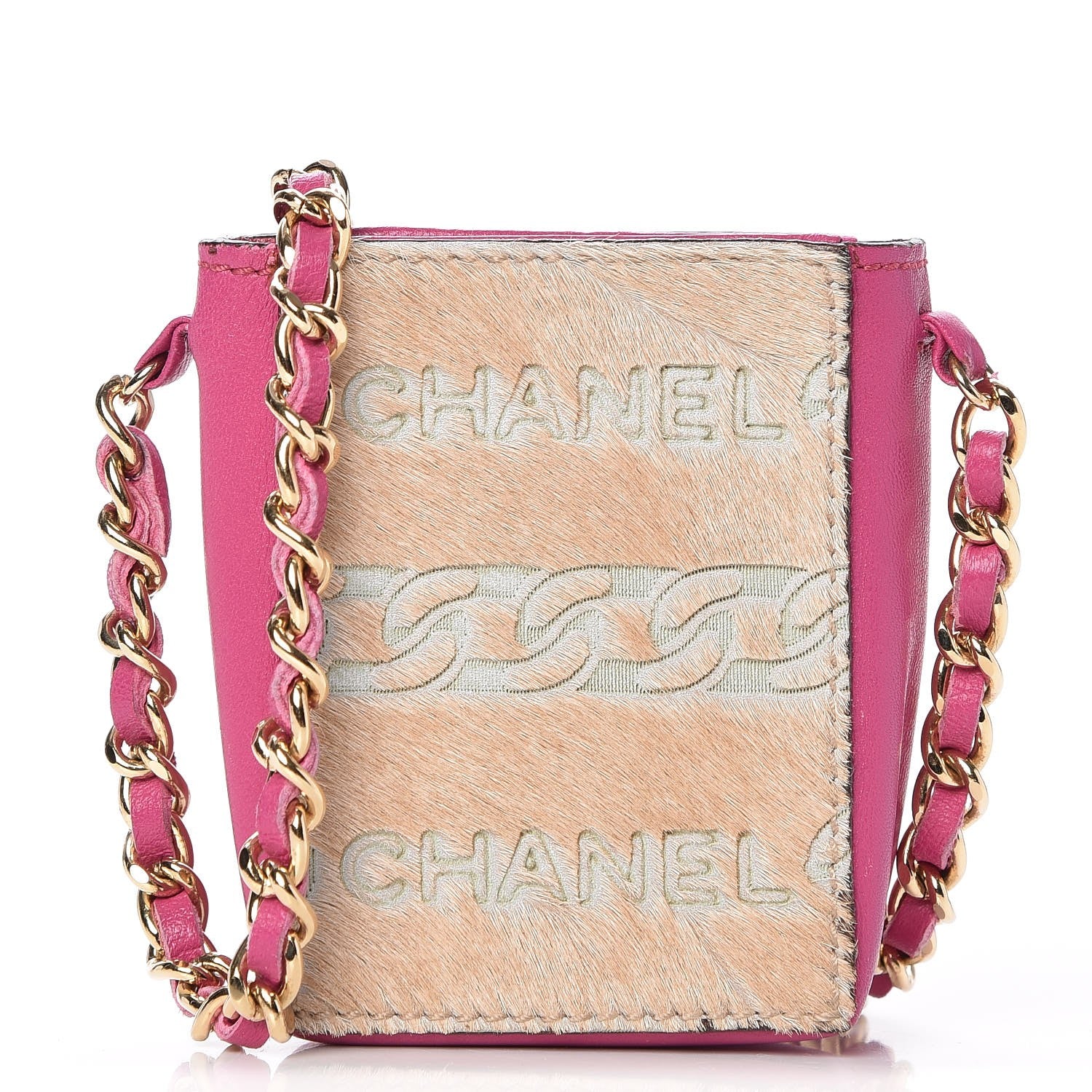 Chanel Lambskin Pony Hair Cigarette Case Pink 1 of 8
