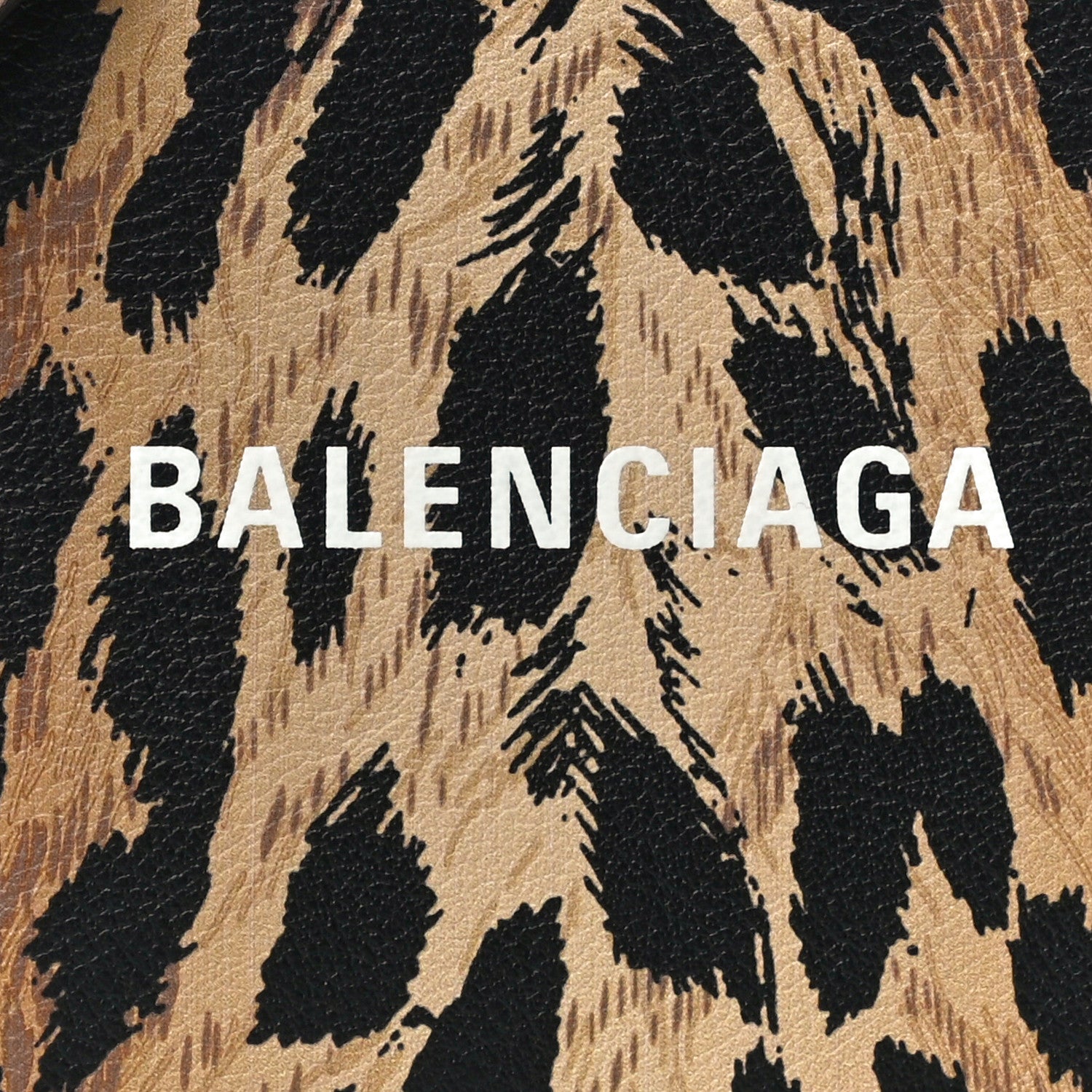 Balenciaga Calfskin Printed Leopard XS Everyday Camera Bag Beige White 7 of 9