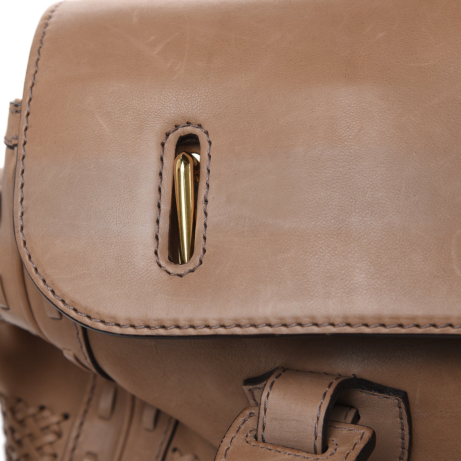 Gucci Calfskin Handmade Large Top Handle Bag Taupe 8 of 24