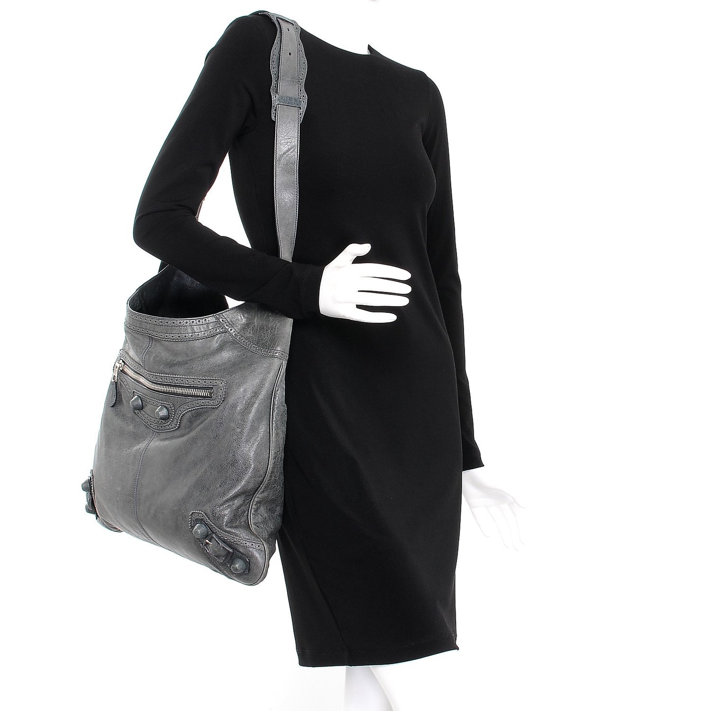 Agneau Giant Brogues Hardware Besace Hobo Storm
