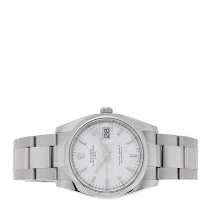 Rolex Stainless Steel 34mm Oyster Perpertual Date Watch White 115200 2 of 4