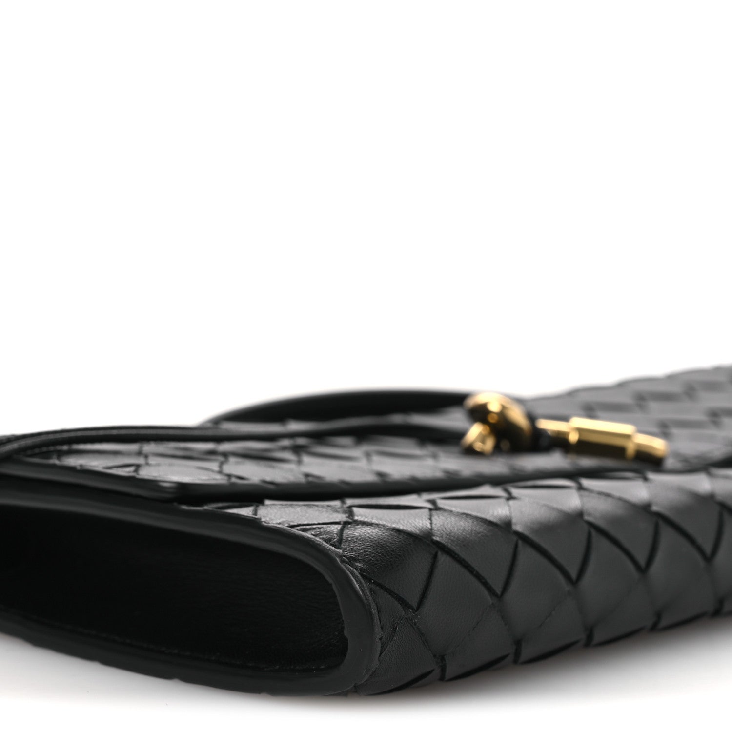 Bottega Veneta Nappa Intrecciato Long Andiamo Top Handle Clutch Black 9 of 10