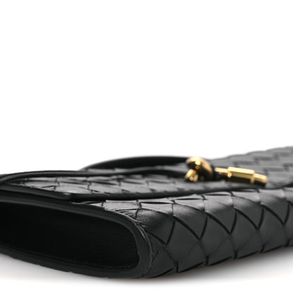 Bottega Veneta Nappa Intrecciato Long Andiamo Top Handle Clutch Black 9 of 10