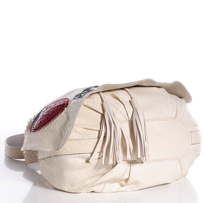 Gucci Python Flower Tattoo Tribeca Messenger Bag Ivory 4 of 7