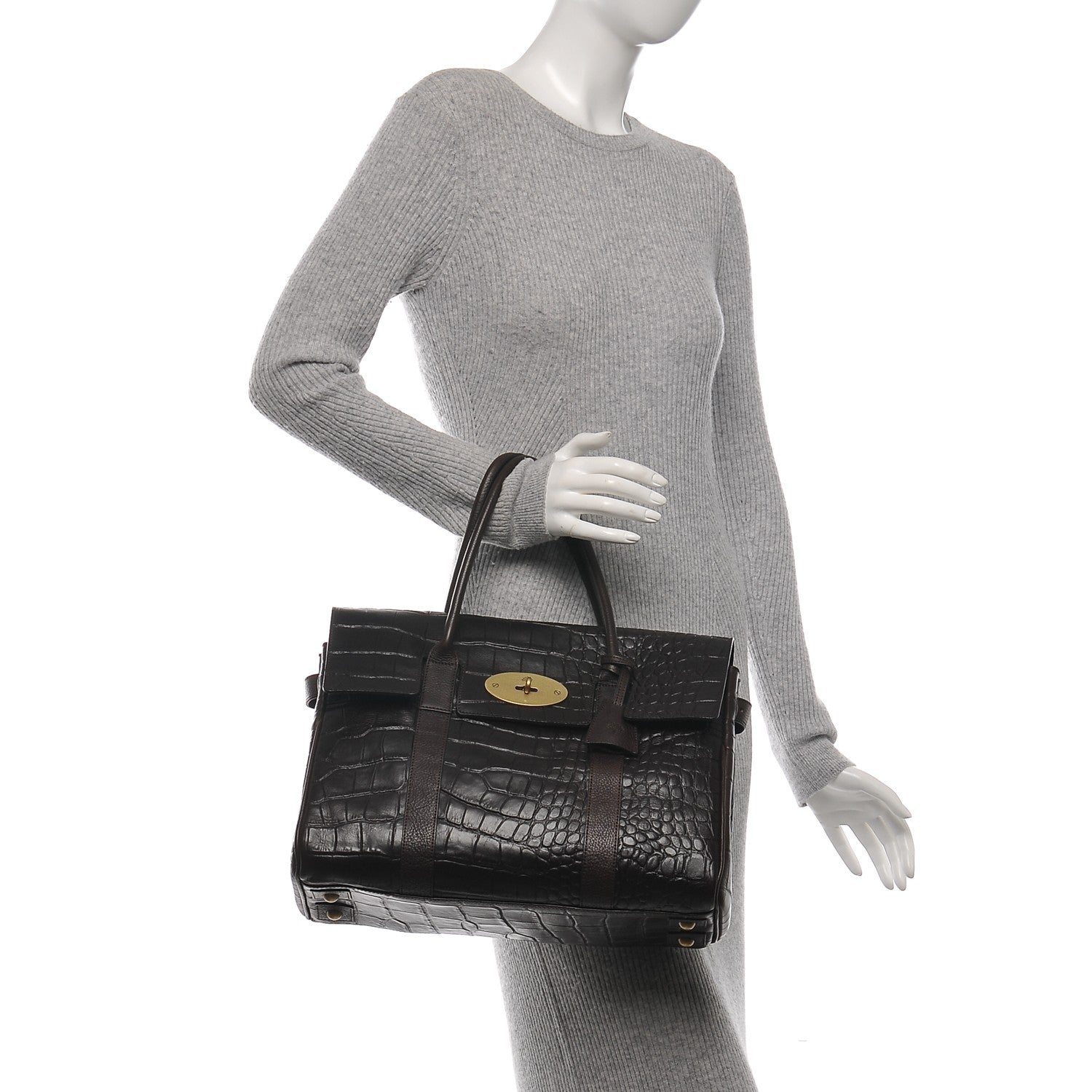 Mulberry Crocodile Embossed Bayswater 2 of 7