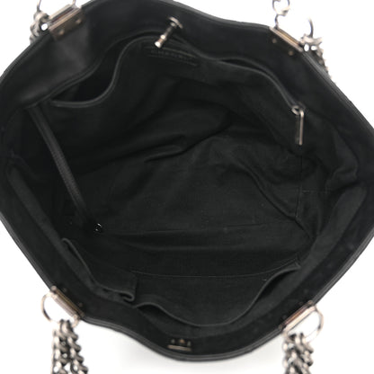 Chanel Calfskin Quilted Large Shopping In Chains Tote Black 5 of 11