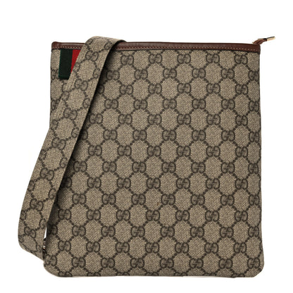 Gucci GG Plus Monogram Signature Web Loop Messenger Brown 1 of 9