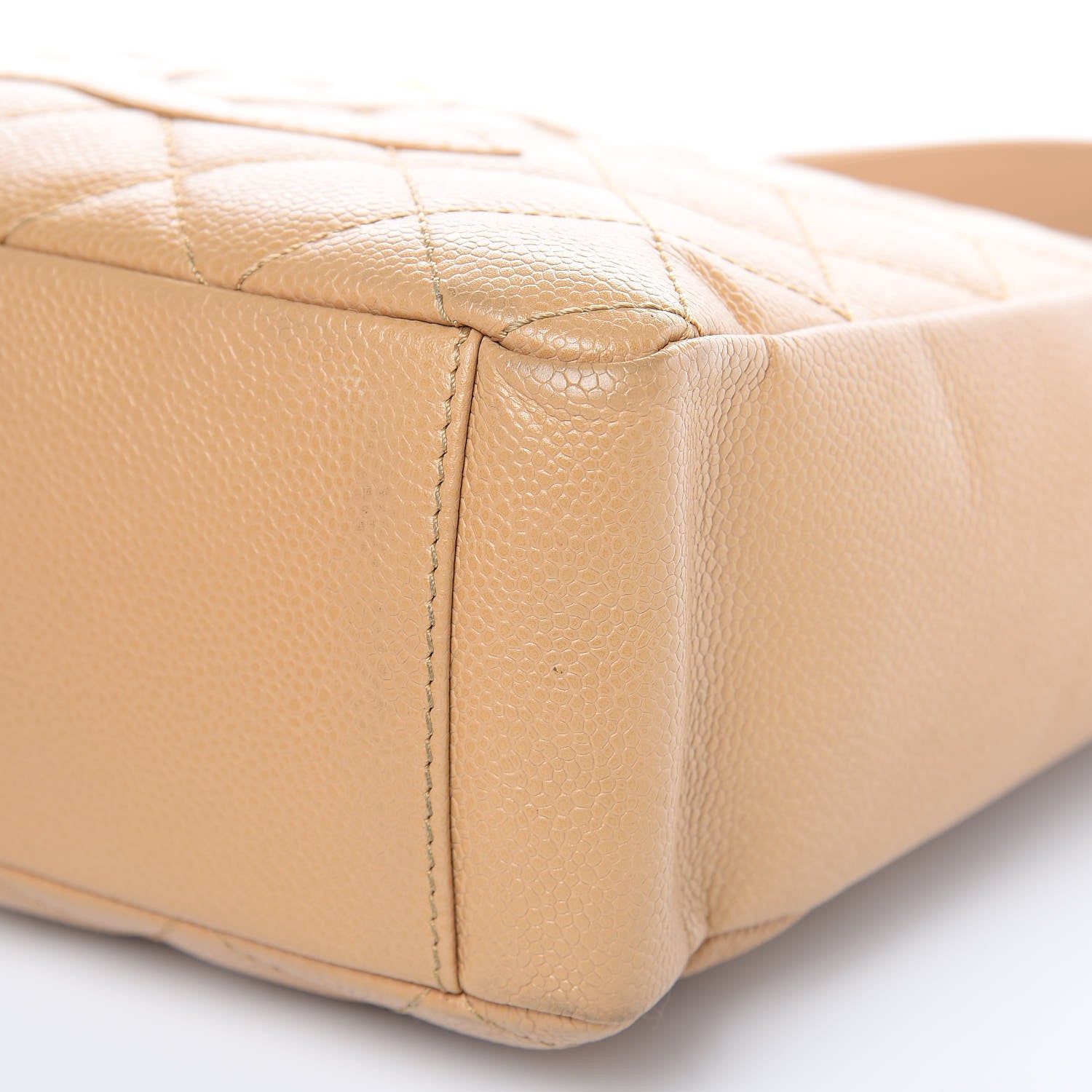 Chanel Caviar Quilted Petit Shopping Tote PST Dark Beige 9 of 15