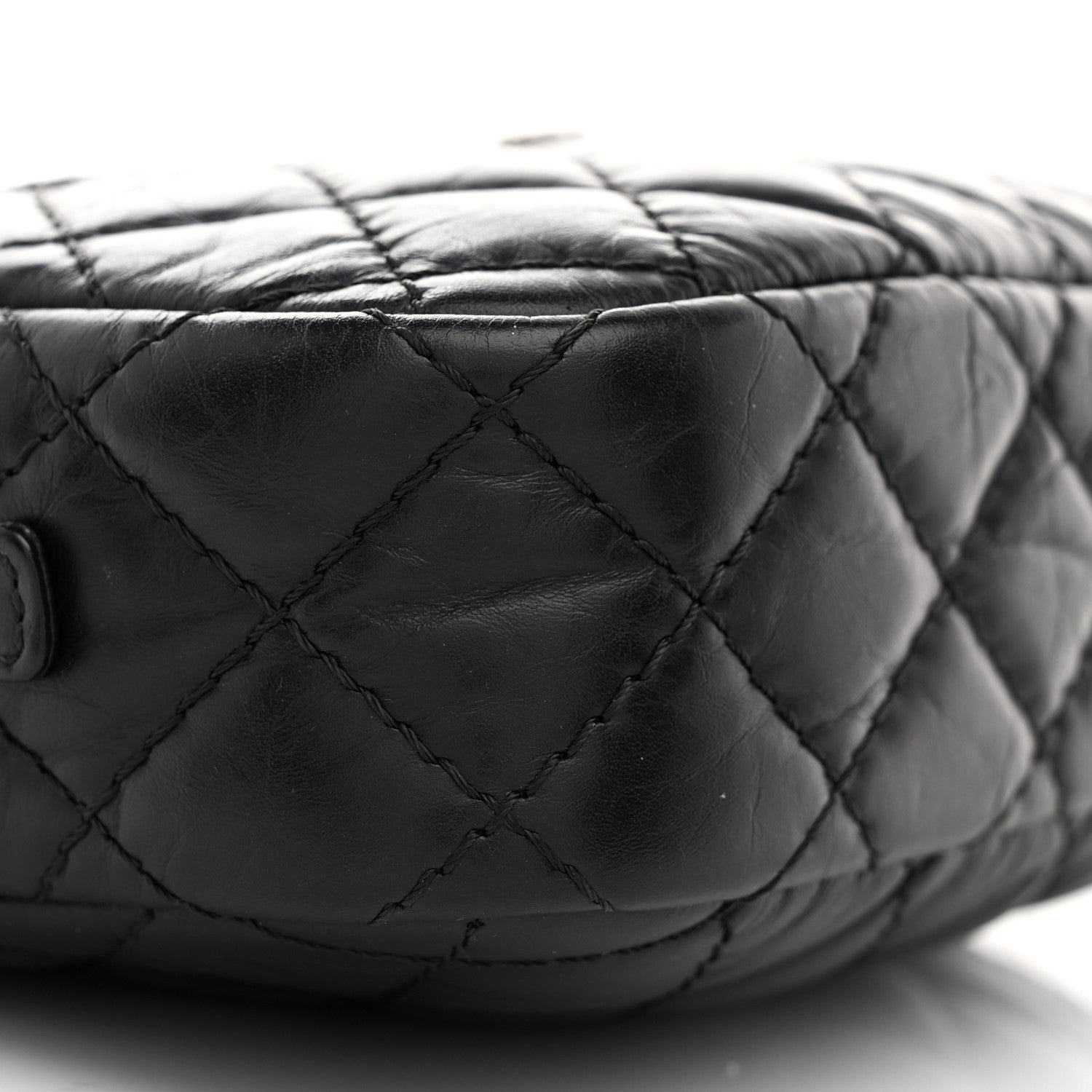 Chanel Aged Calfskin Quilted Mini Reissue Camera Case Black 9 of 10
